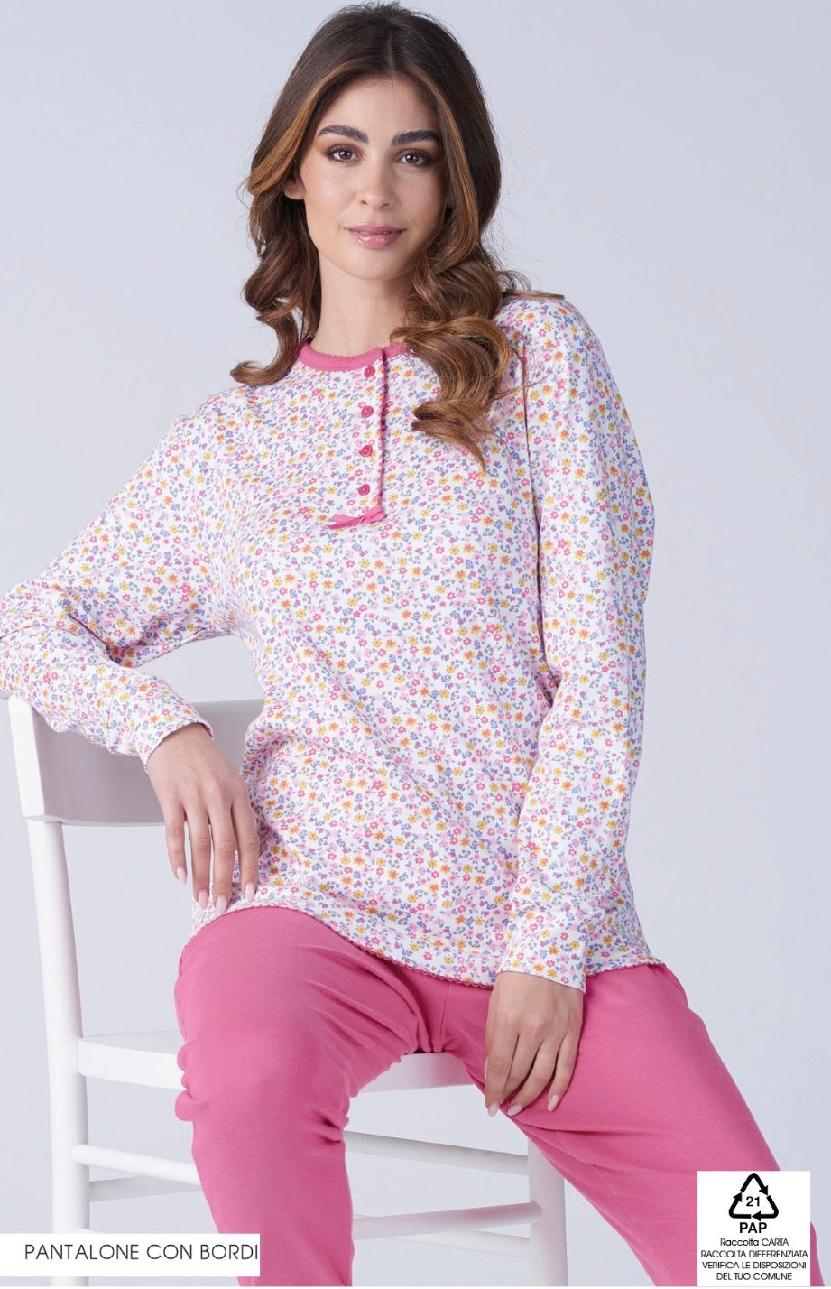 Pigiama donna calibrato Karelpiù caldocotone 9015