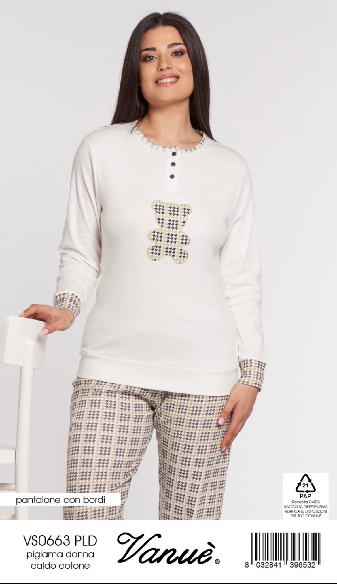 Pigiama donna in caldocotone VANUÈ 0663