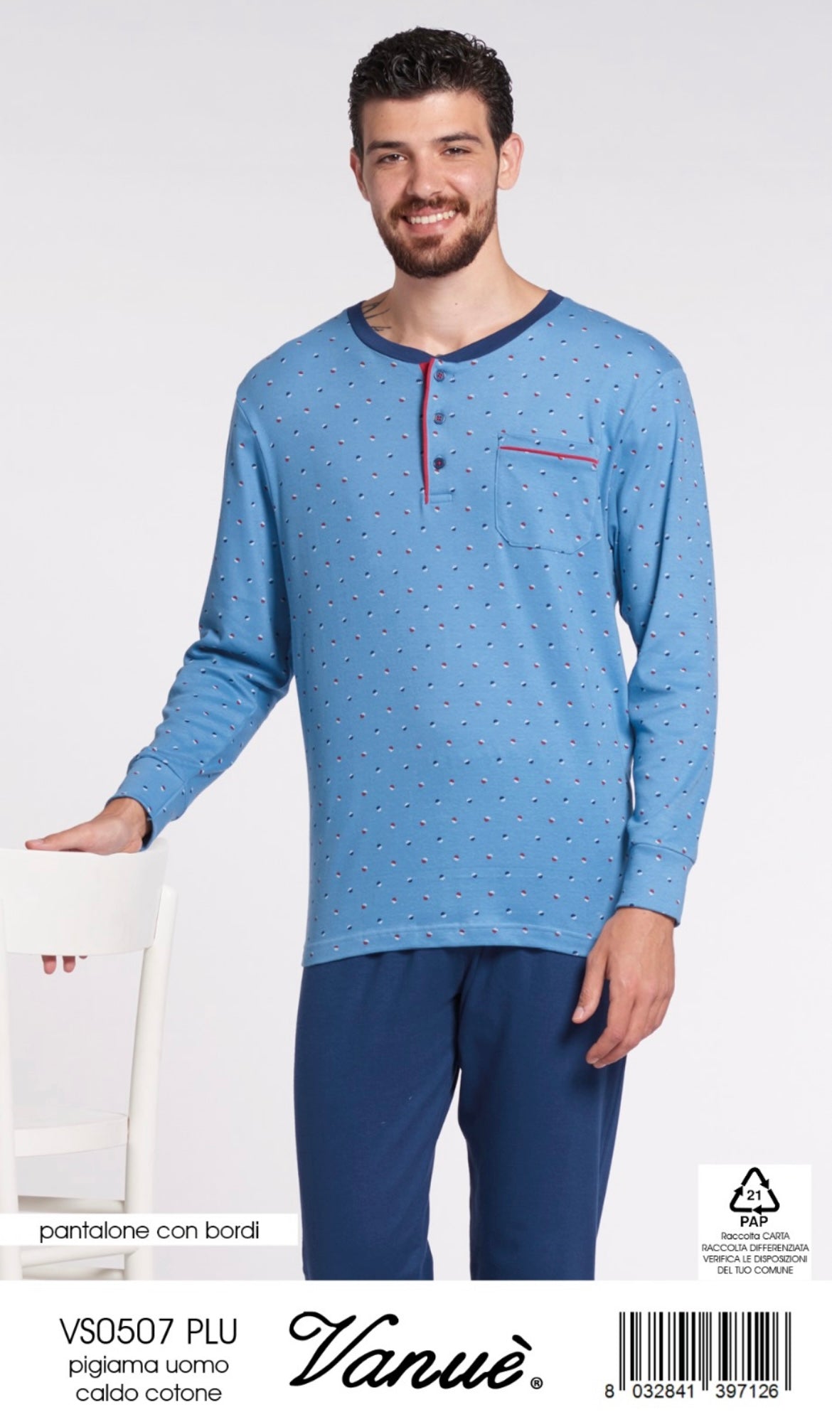 Pigiama uomo caldocotone VANUÈ 0507