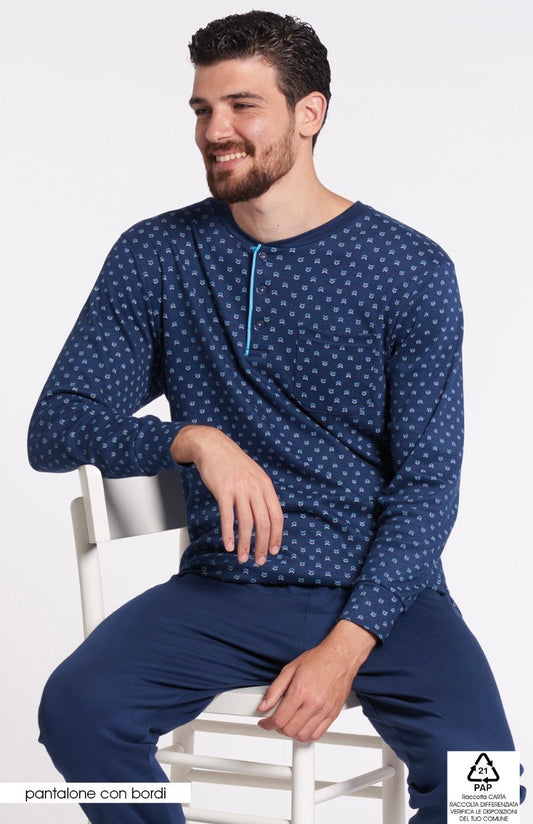 Pigiama uomo in caldocotone Vanuè 0501