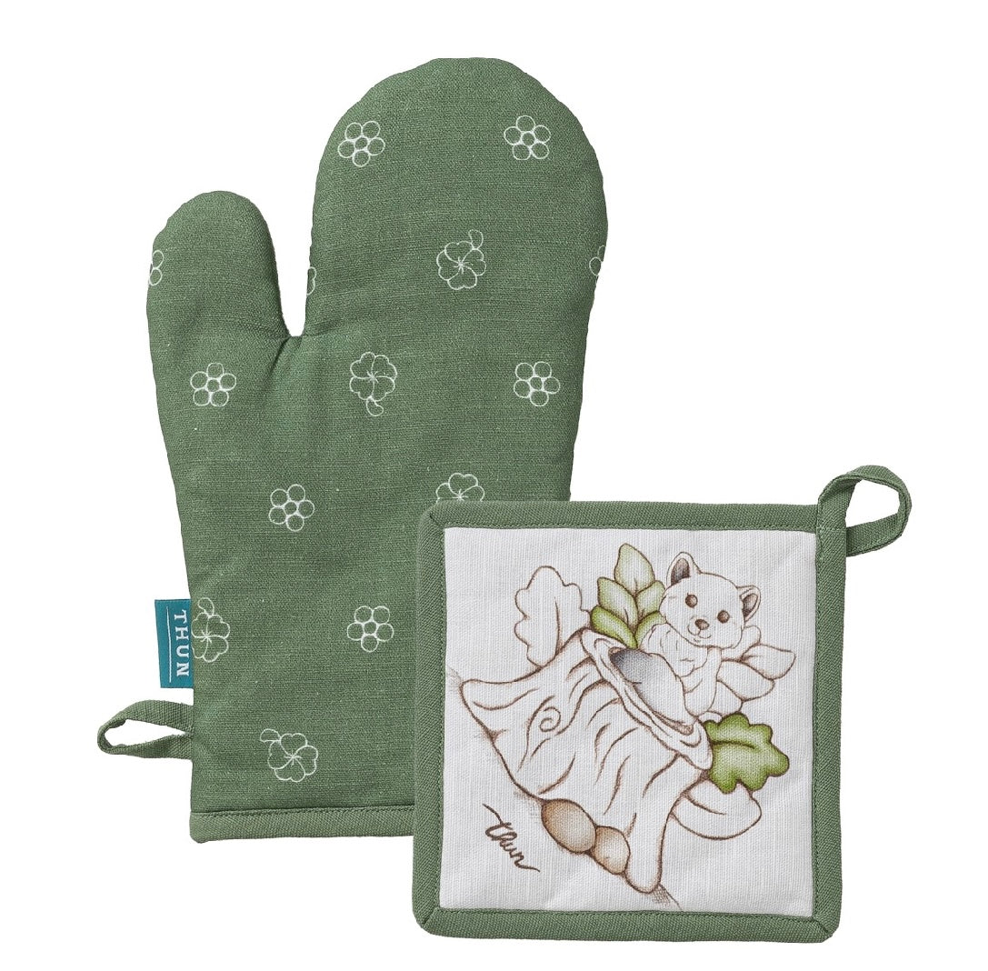 THUN pot holder with glove set