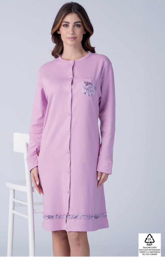 Camicia da notte caldocotone KARELPIÙ 9053