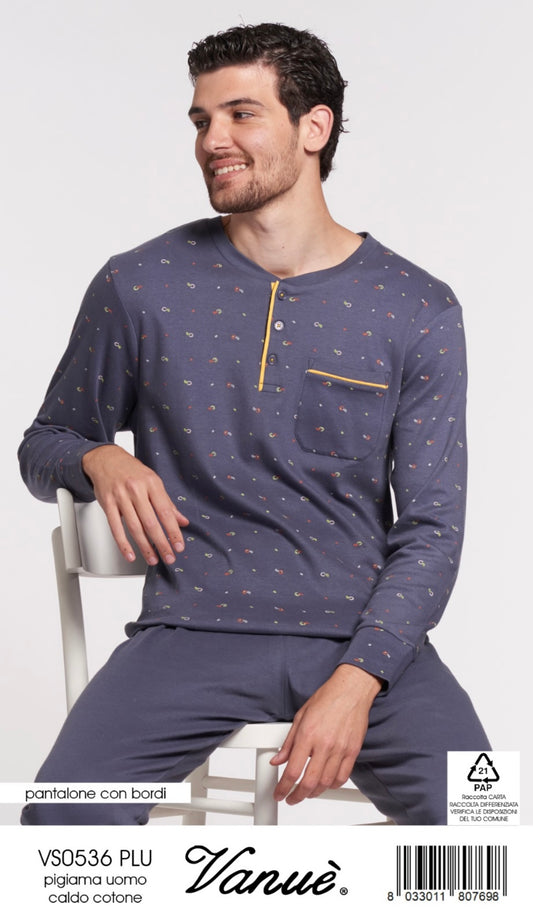 Pigiama uomo caldocotone VANUÈ 0536
