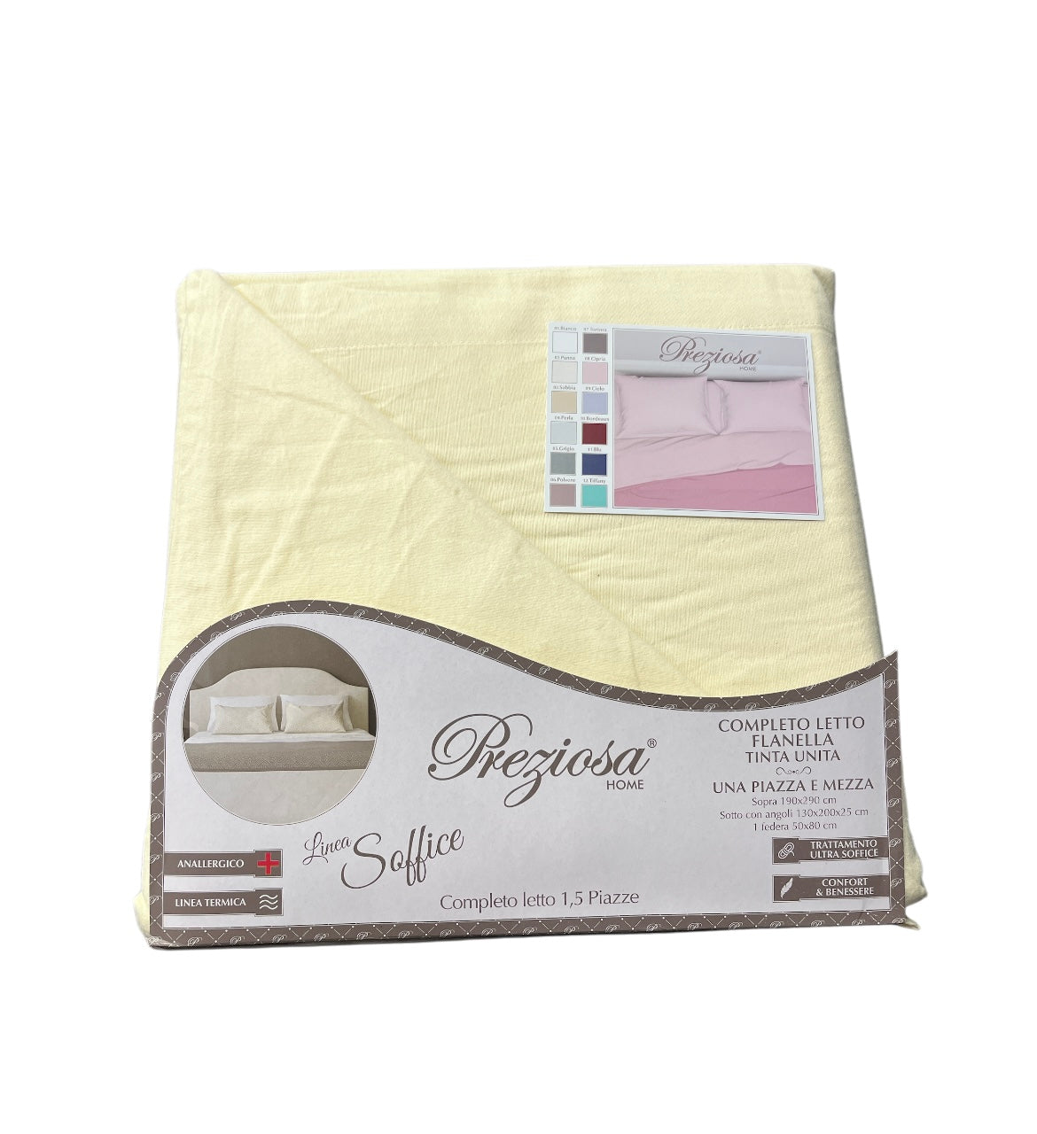 Draps en flanelle douce Preziosa queen size