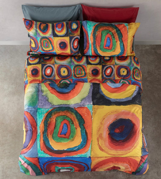 Lenzuola Cogal linea Cogart Studio sul colore di Kandinskij