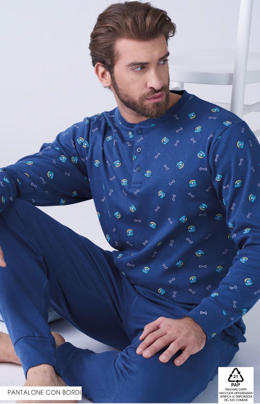 Pigiama uomo caldocotone Karelpiù 9336