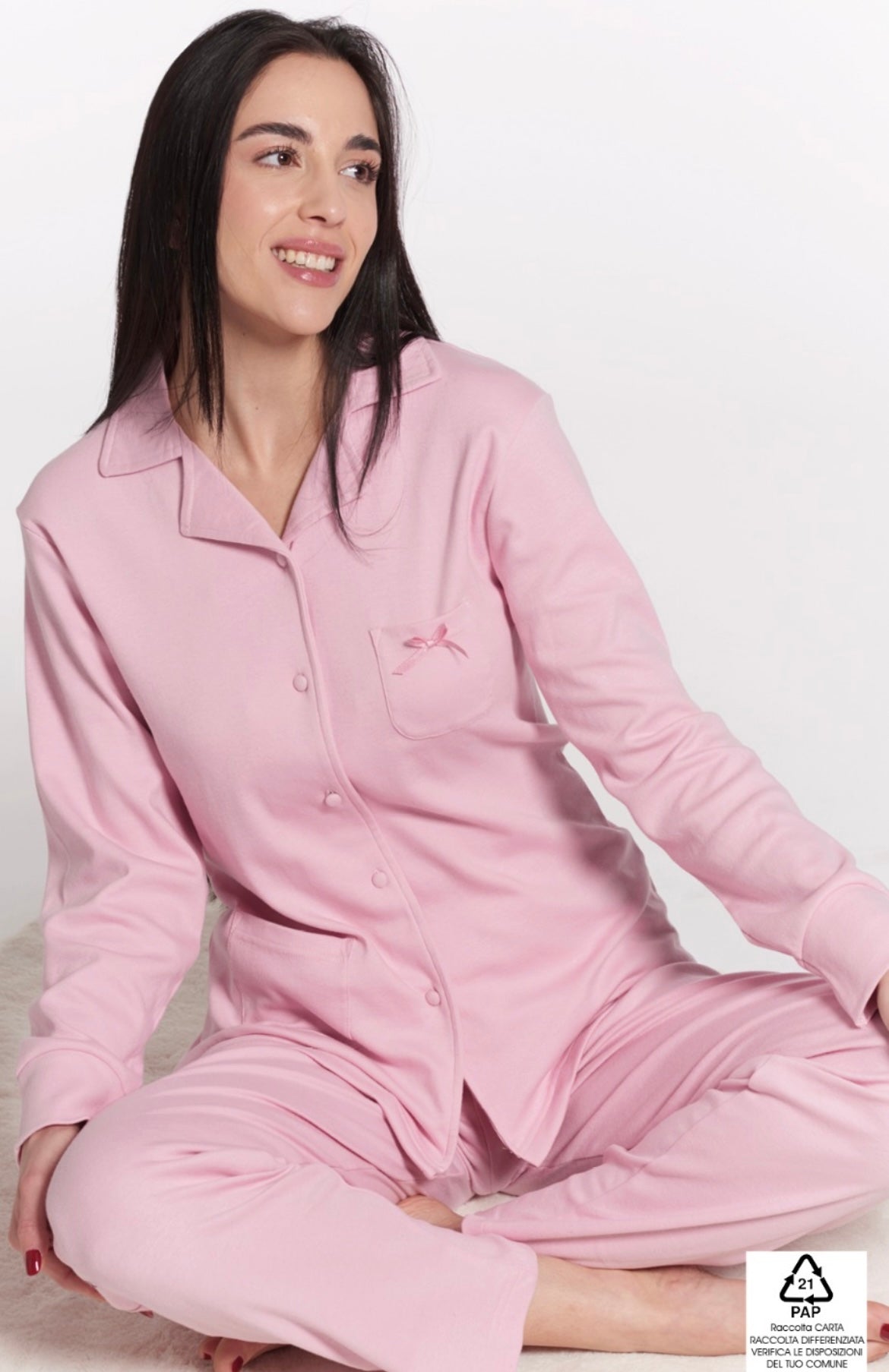 Pigiama donna caldocotone calibrato Vanuè 0643