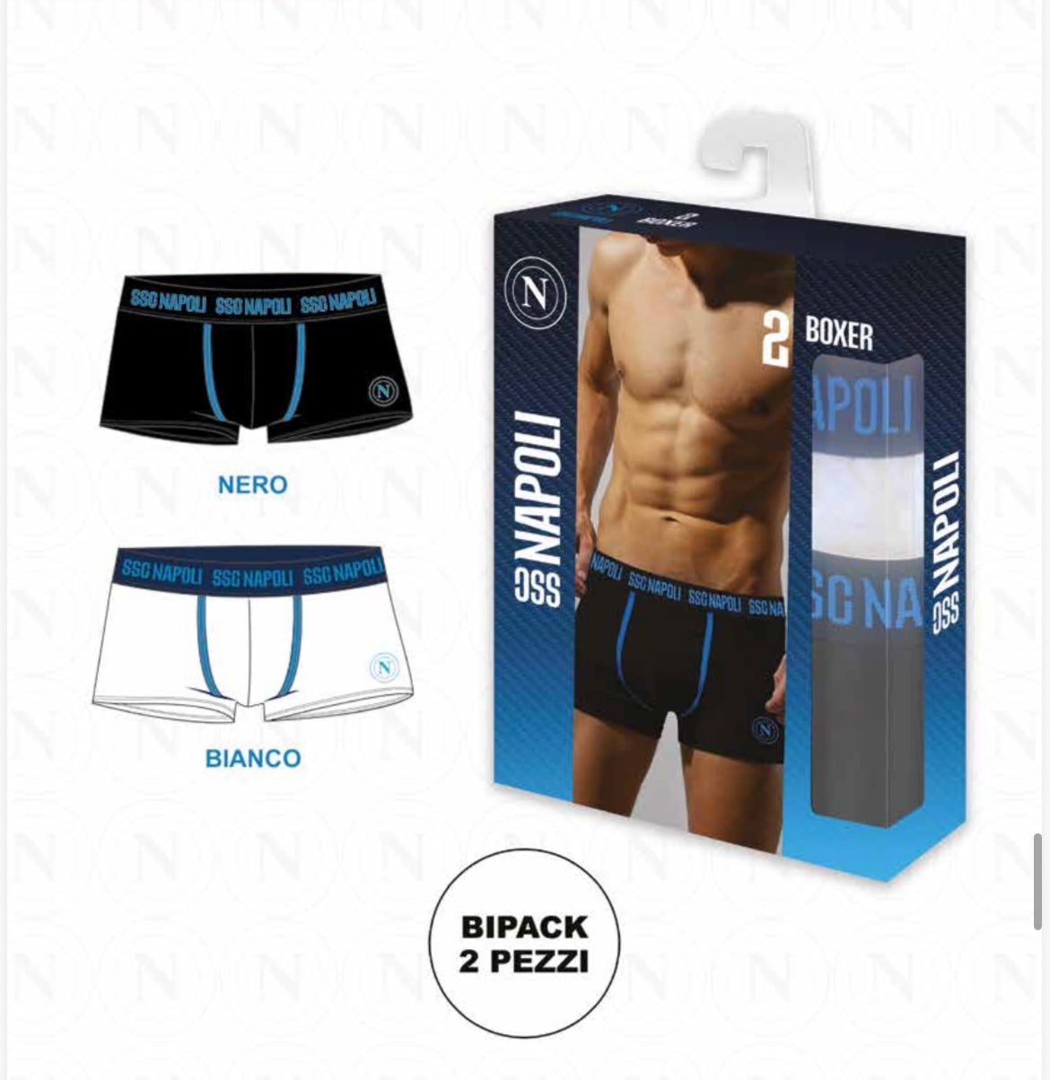 2pack Boxer uomo SCC NAPOLI