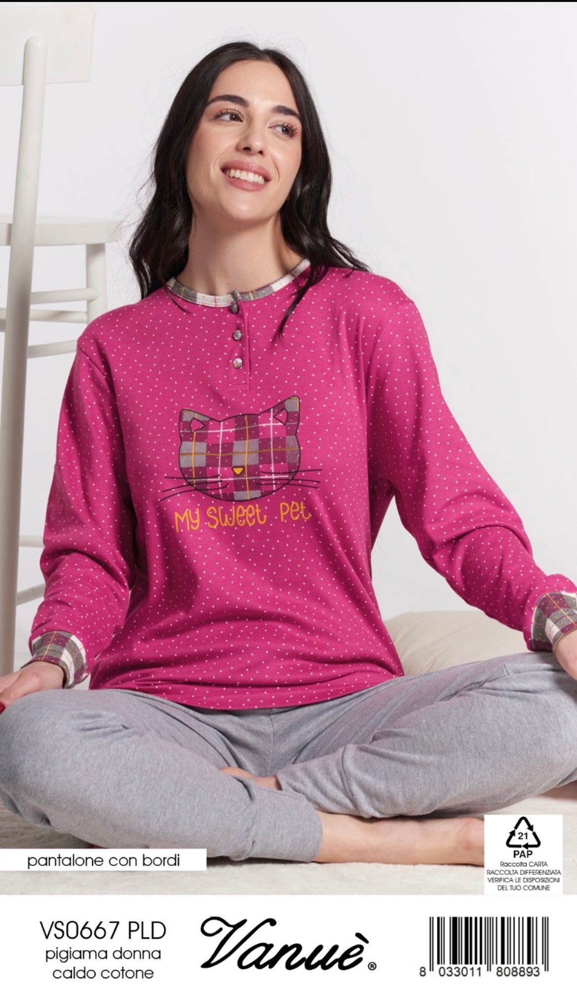 Pigiama donna caldocotone VANUÈ 0667