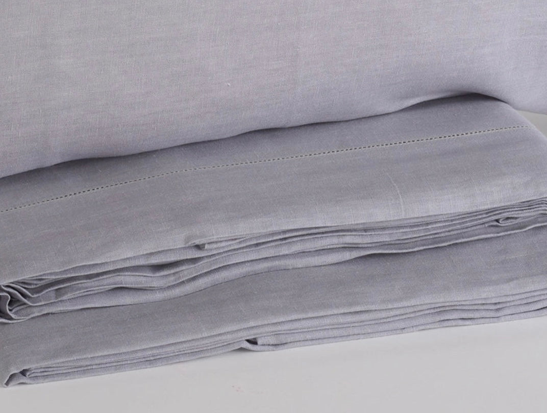COMPLETO LENZUOLA SHARM MATRIMONIALE IN 100% LINO STONE WASH – VIA ROMA 60– VIA ROMA 60