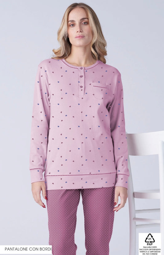 Pigiama donna in caldocotone Karelpiù 9027