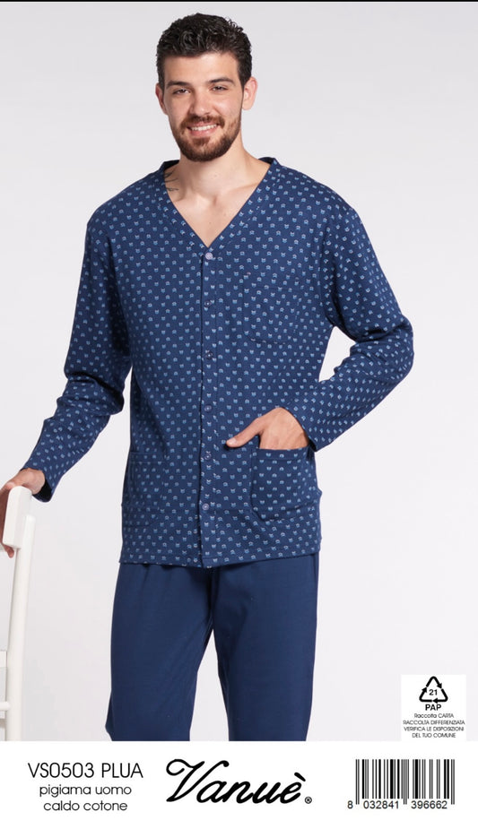 Pigiama uomo caldocotone Vanuè 0503