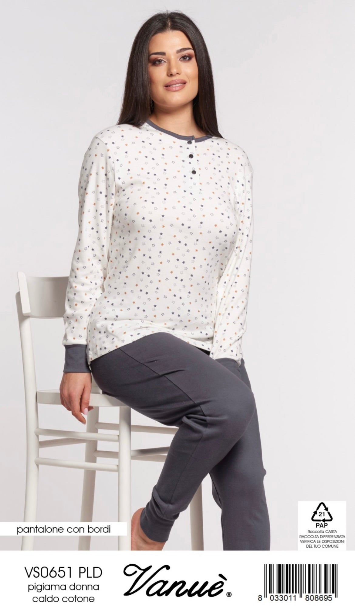 Pigiama donna caldocotone VANUÈ 0651