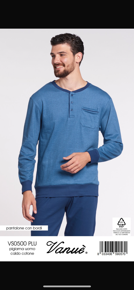 Pigiama uomo caldocotone Vanuè 0500