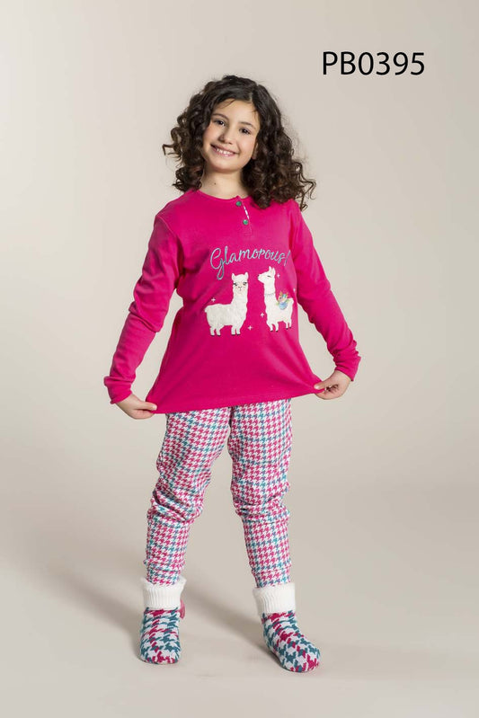 Milkandhoney 0395 Warm Cotton Pajamas for Girls